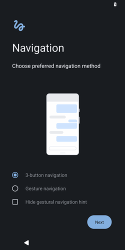 iodéOS setup - navigation