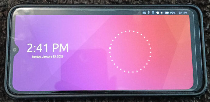 Phablet in lockscreen