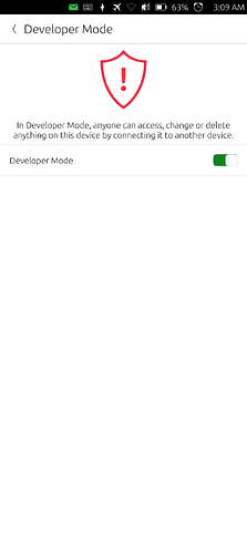 Developer mode